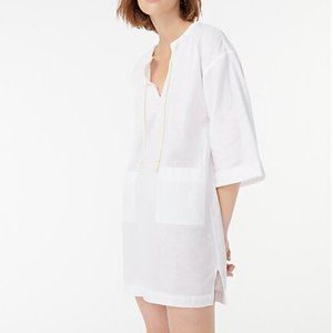 J.Crew - Cotton-linen V-neck beach tunic (Size XXS)